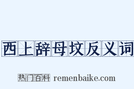 西上辞母坟反义词是什么意思的图片